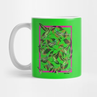 how to feed a hummingbird pattern cage ecopop Mug